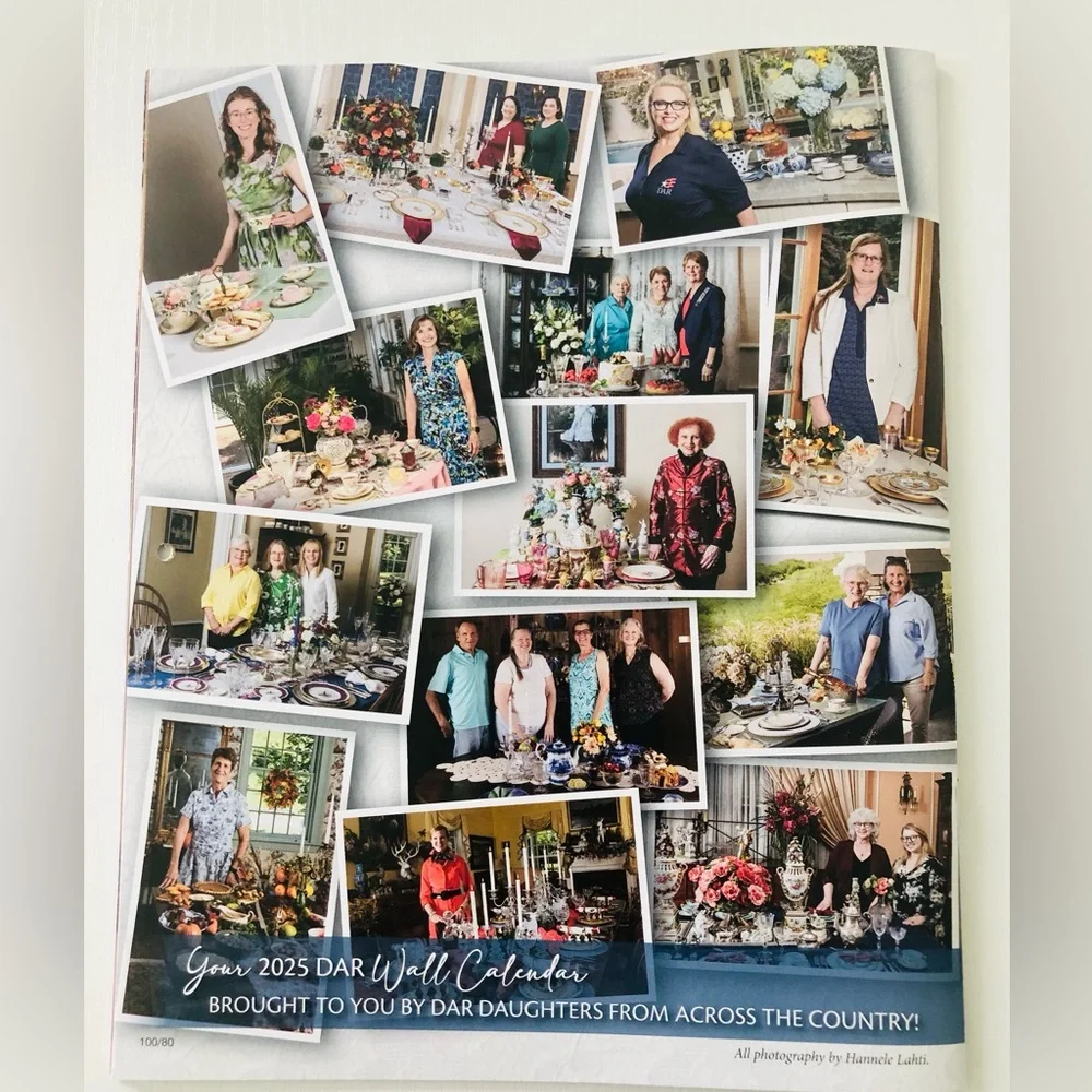DAR Daughters of the American revolution 2025 Calendar NEW Collectible Tables
